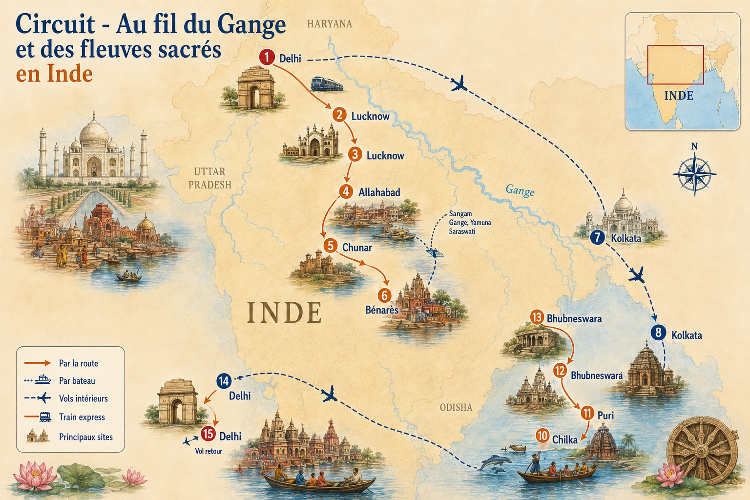 Au fils de fleuves sacres Circuit – Au fil du Gange et des fleuves sacrés en Inde