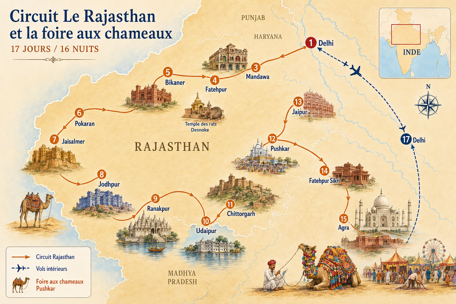 Circuit Le Rajasthan et la foire aux chameaux