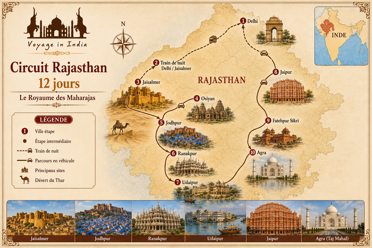 Circuit Rajasthan 12 jours – Le Royaume des Maharajas Circuit Rajasthan 12 jours – Le Royaume des Maharajas