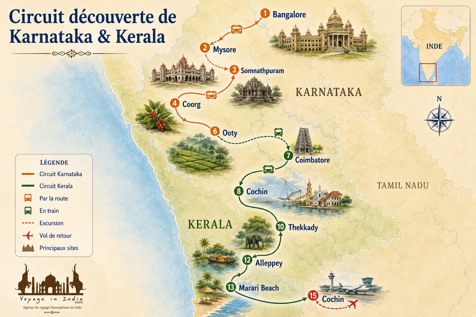 Circuit découverteKarnataka & Kerala